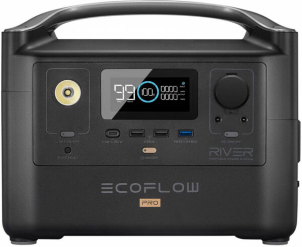 Портативная зарядная станция EcoFlow RIVER Pro 720Wh 200000mAh 600W Black (CN)