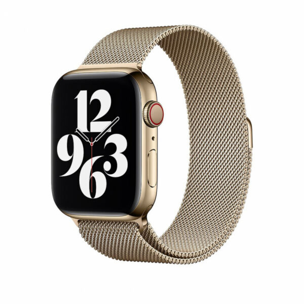 Оригинальный ремешок для Apple Watch 42/44/45/49mm Gold Milanese Loop (ML763)