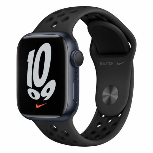 Б/У Apple Watch Series 7 45mm Midnight Aluminum Case with Anthracite/Black Nike Sport Band (MKNC3)