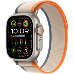 Apple Watch Ultra 2 GPS + LTE 49mm Titanium Case with Orange/Beige Trail Loop - M/L (MRF23) 2023