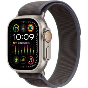 Apple Watch Ultra 2 GPS + LTE 49mm Titanium Case with Blue/Black Trail Loop - M/L (MRF63) 2023