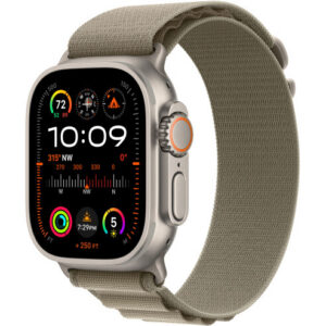 Apple Watch Ultra 2 GPS + LTE 49mm Titanium Case with Olive Alpine Loop - Large (MRF03) 2023