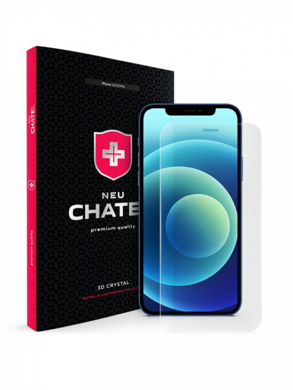 Защитное скло +NEU Chatel Full Cover Crystal with Mesh for iPhone 12/12 Pro Front Clear