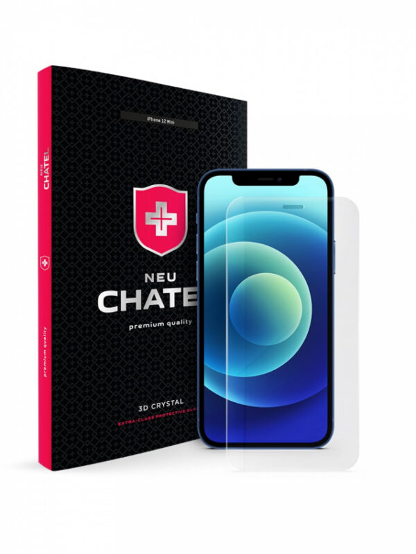 Защитное скло +NEU Chatel Full Cover Crystal with Mesh for iPhone 12 mini Front Clear