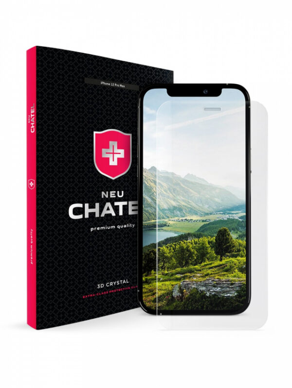 Защитное скло +NEU Chatel Full Cover Crystal with Mesh for iPhone 12 Pro Max Front Clear