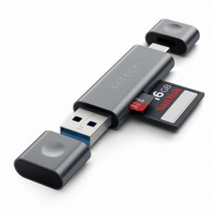 Satechi Aluminum Type-C USB 3.0 and Micro/SD Card Reader Space Gray