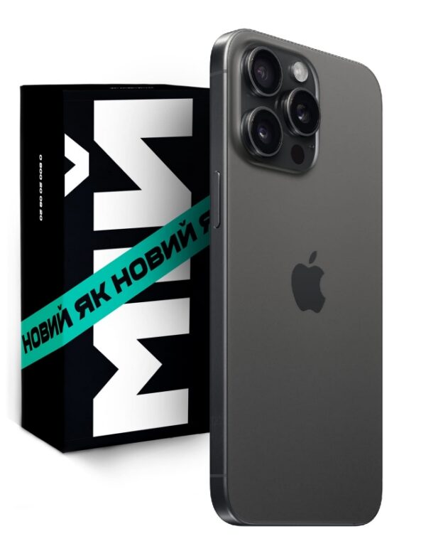 Б/У Apple iPhone 15 Pro Max 512Gb Black Titanium (MU7C3) (как новый)
