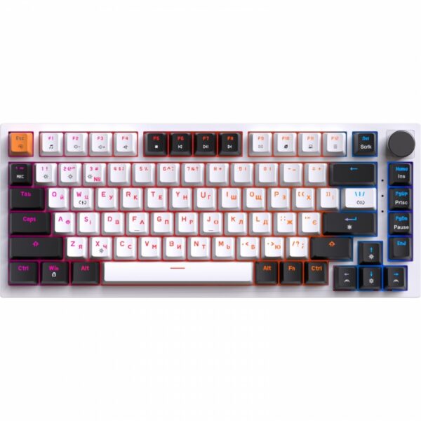 Клавиатура GamePro MK160W Red з Hot-Swap RGB (White)
