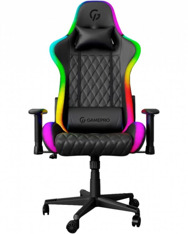 Кресло для геймеров GamePro Hero RGB (Black)