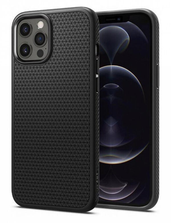 Чехол Spigen Liquid Air для iPhone 12 Pro Max (Black) (ACS01614)