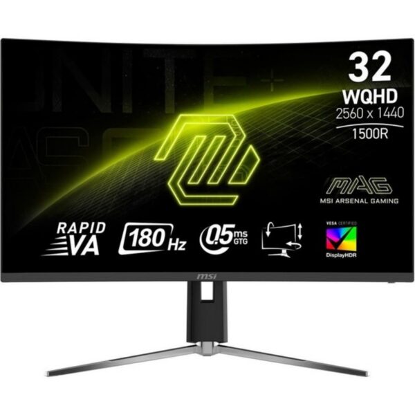 Монитор MSI 31.5" MAG 32CQ6PF VA Black Curved 180Hz