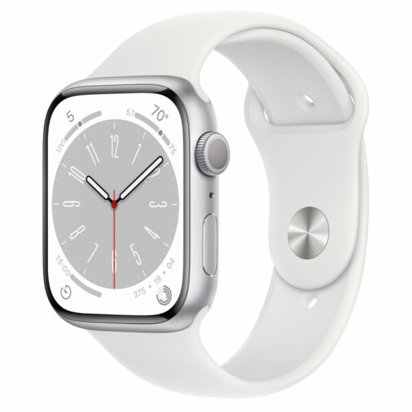 Apple Watch Series 8 41mm Silver Aluminum Case with White Sport Band (MP6K3)