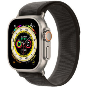 Apple Watch Ultra 49mm GPS + LTE Titanium Case with Black/Gray Trail Loop - M/L (MQFX3)