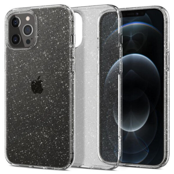 Чехол Spigen Liquid Crystal Glitter для iPhone 12/12 Pro (Crystal Quartz) (ACS01698)
