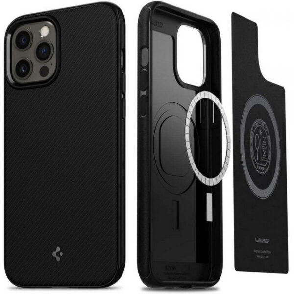 Чехол Spigen Mag Armor для iPhone 12/12 Pro (Black) (ACS01865)