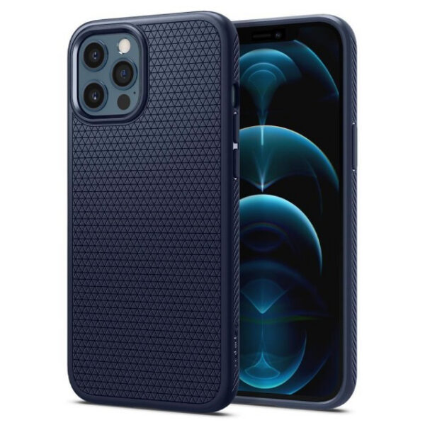 Чехол Spigen Liquid Air для iPhone 12/12 Pro (Navy Blue) (ACS02250)
