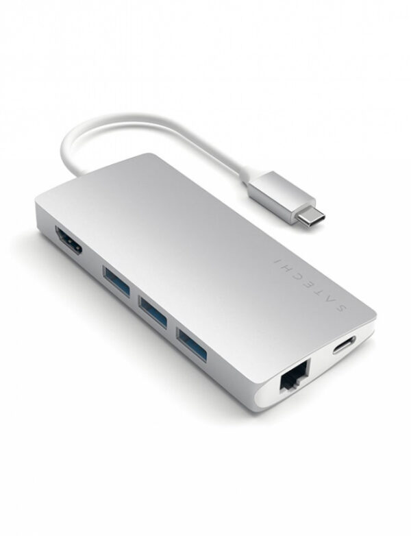 Satechi Type-C Multi-Port Adapter 4K with Ethernet V2 Silver