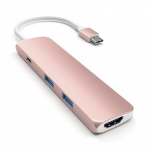 Satechi Aluminum Type-C Slim Multi-Port Adapter 4K Rose Gold