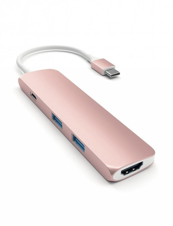 Satechi Aluminum Type-C Slim Multi-Port Adapter 4K Rose Gold