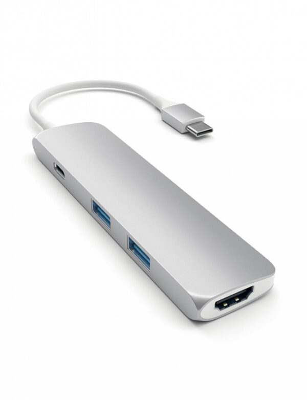 Satechi Aluminum Type-C Slim Multi-Port Adapter 4K Silver