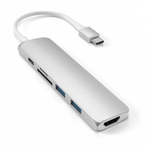 Satechi Aluminum Type-C Slim Multi-Port Adapter 4K V2 Silver
