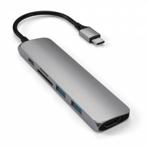 Satechi Aluminum Type-C Slim Multi-Port Adapter 4K V2 Space Gray
