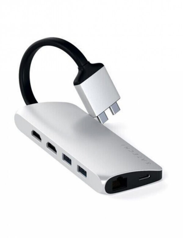 Satechi Aluminum Type-C Dual Multimedia Adapter Silver