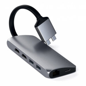 Satechi Aluminum Type-C Dual Multimedia Adapter Space Gray